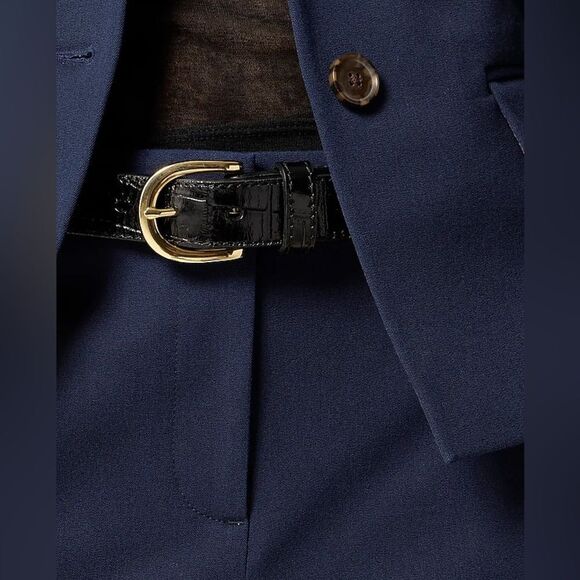 NWT J CREW Kaya pant in bi-stretch cotton blend in Navy - Picture 3 of 7